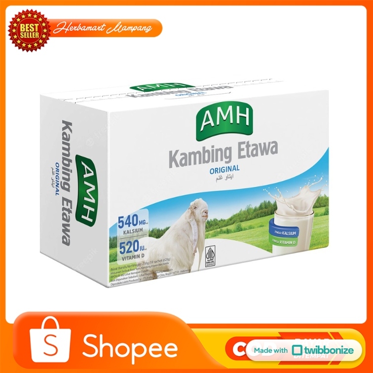 

Susu Kambing Etawa Ettawa AMH rasa Vanilla Original 1 Box isi 10 Sachet