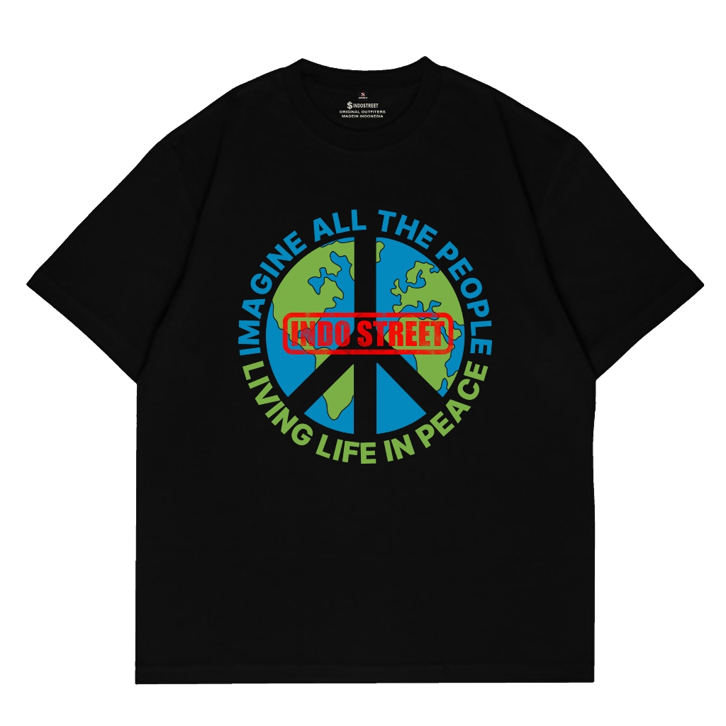 Indostreet - Kaos Oversize Tshirt Imagine All The People Unisex