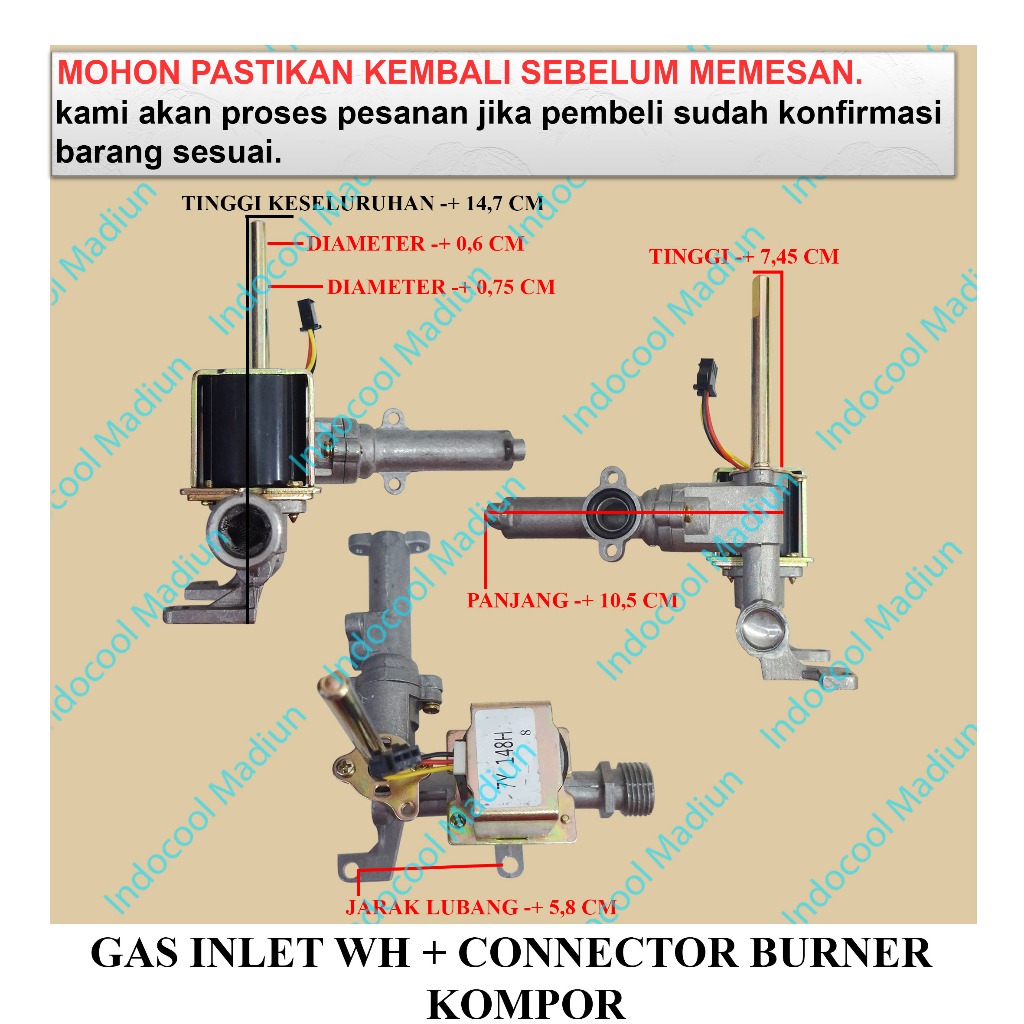 GIWC GAS INLET WATER HEATER LPG / PIPA INLET GAS / GAS INLET WATER HEATER + CONNECTOR BURNER KOMPOR