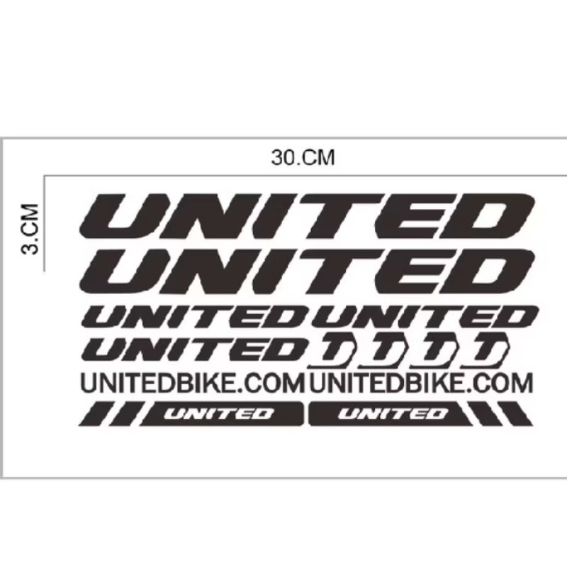 Cutting Stiker Sepeda United Sticker Sepeda BMX dan MTB