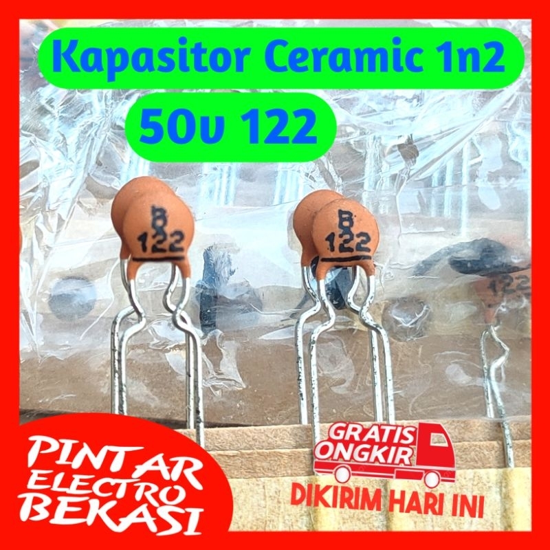 kapasitor ceramic B122 1n2 50v