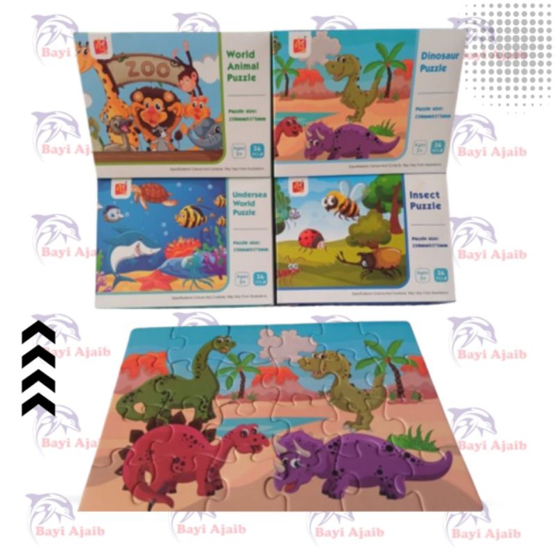 MAINAN EDUKASI PUZZLE BINATANG PUZZLE BINATANG LAUT MAINAN ANAK SUSUN PUZZLE SNI