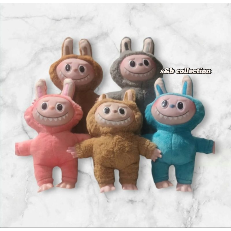 Boneka Labubu Muka Karet / Labubu Macaroon Ukuran 35Cm