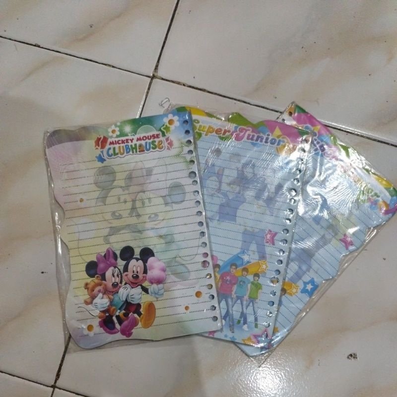 

loos leaf ukuran a5 fancy cowok 1 pak isi 20