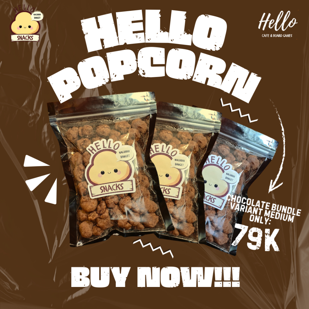 

(Trio Chocolate) Chocolate Popcorn Hello! Bundle - Pouch Medium