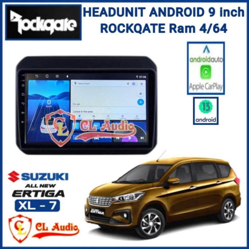Head Unit Android Rockgate 9 Inch OEM Suzuki All-new Ertiga/XL7 Ram 4/64GB