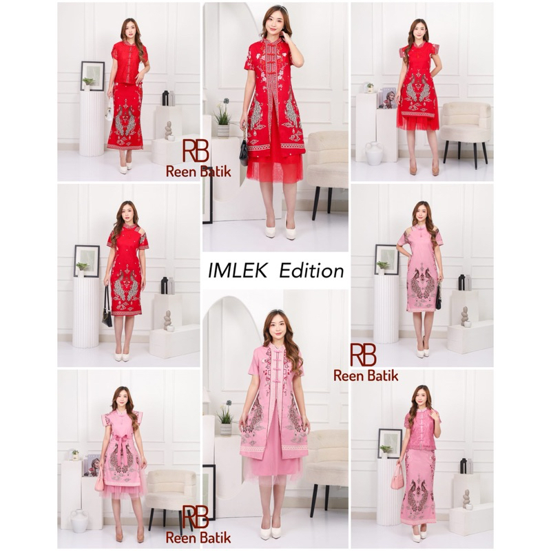 Dress Batik Couple Imlek Cheongsam Flare Victoria Dress#