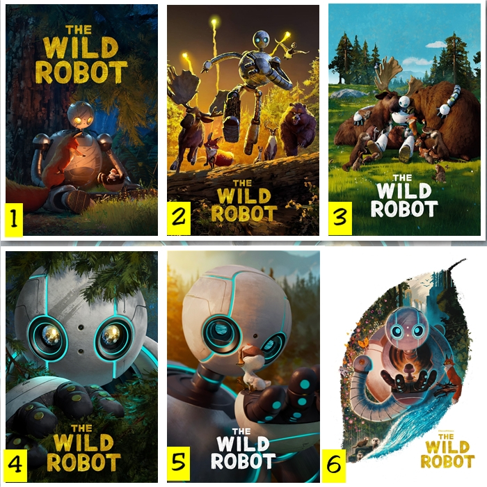 Poster Film The Wild Robot Request Movie Dekorasi Dinding Aesthetic Bioskop