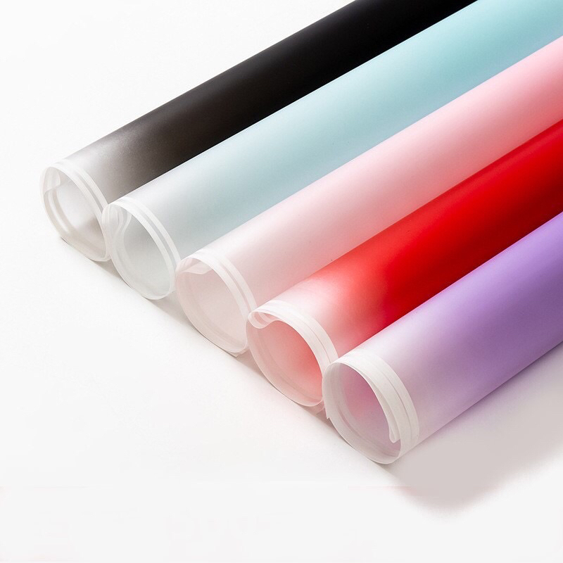 

flower wrapping gradient kertas cellophane kertas buket bunga