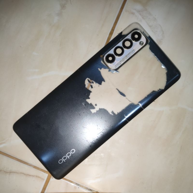BACKDOOR OPPO RENO 4 PRO 4G ORI COPOTAN + lensa + kaca flash