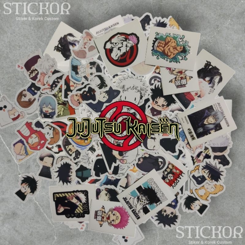 

[100pcs] Sticker Stiker anime jujutsu kaisen | Stiker estetik Stiker lucu anime