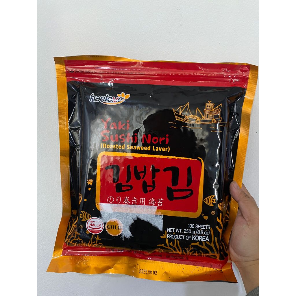 

HAELOVE NORI 100 SHEET/SUSHI NORI 100 LEMBAR SUSHI NORI KIMBAP DRIED SEAWEED SUSHI NORI 100 LEMBAR