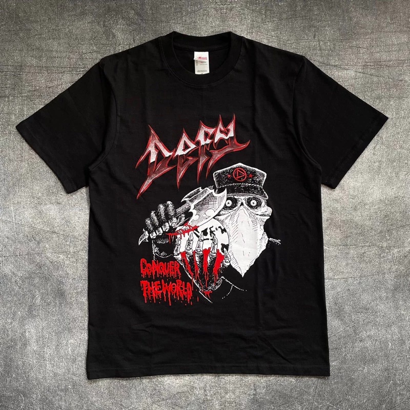 【HOT】Tshirt Band DEFY HC - CONQUER THE WORLD kaos Moshfit Kaos Band defy hc Beatdown Black