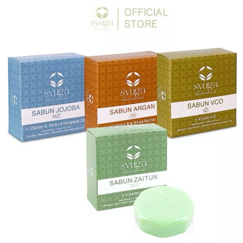 ❤ MEMEY ❤ SYUGA Sabun Zaitun | VCO | Jojoba | Argan | Bar Soap 100g