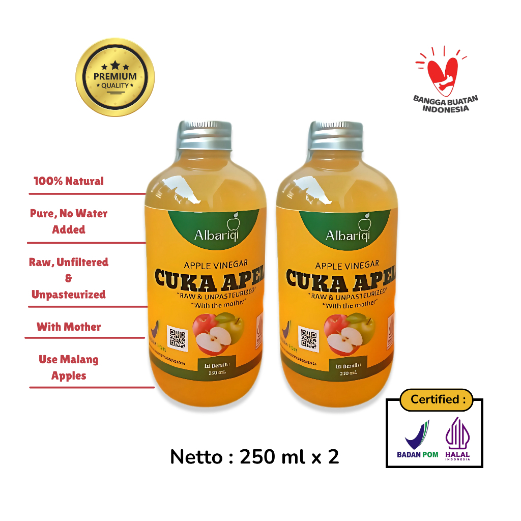 

Cuka Apel ALBARIQI Premium Quality 250 ml [2 Botol]