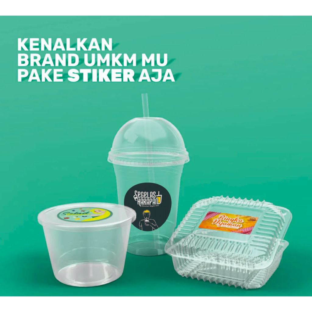 

Sticker Label Kemasan / Produk UMKM Gelas Cup , Makanan, Merk , dll