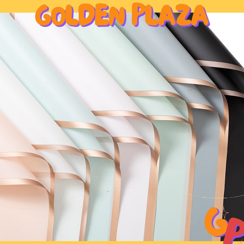 

Gratis Pengiriman 2 LEMBAR Kertas Buket Bunga Line Gold Flower Wrapping Paper Varian List Gold Emas Cellophane Florist goldline KB1