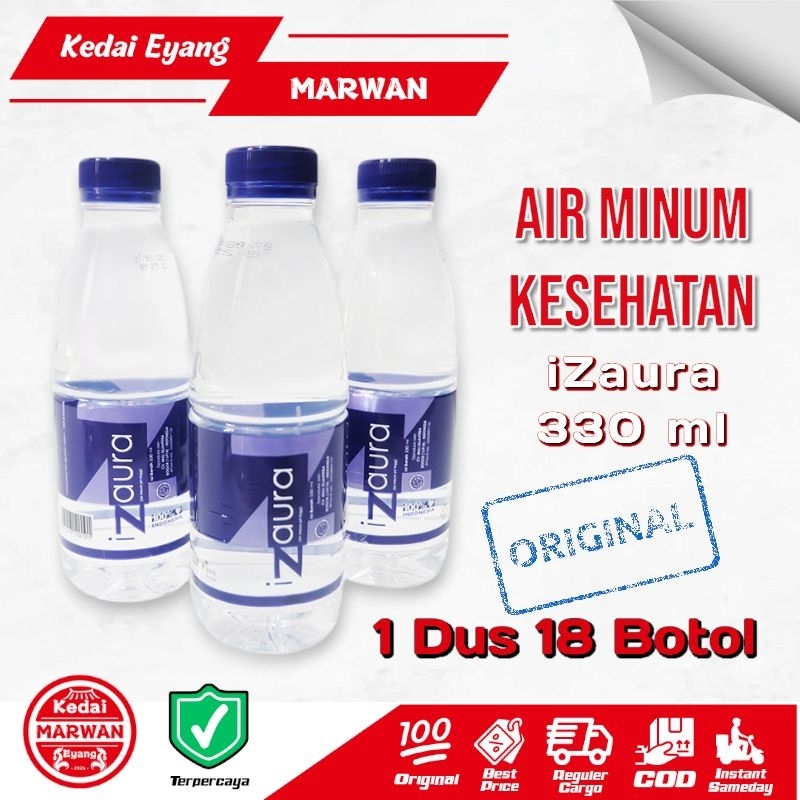 Air iZaura 1 Dus Asli Original Air Minum iZaura ph Tinggi Air Minum Kesehatan