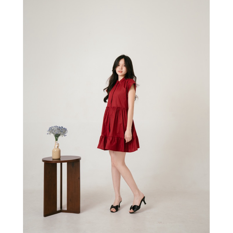 RACHEL DRESS - DRESS MINI CASUAL WANITA PREMIUM POPLIN BUSUI FRIENDLY - COD BAYAR DITEMPAT 2517
