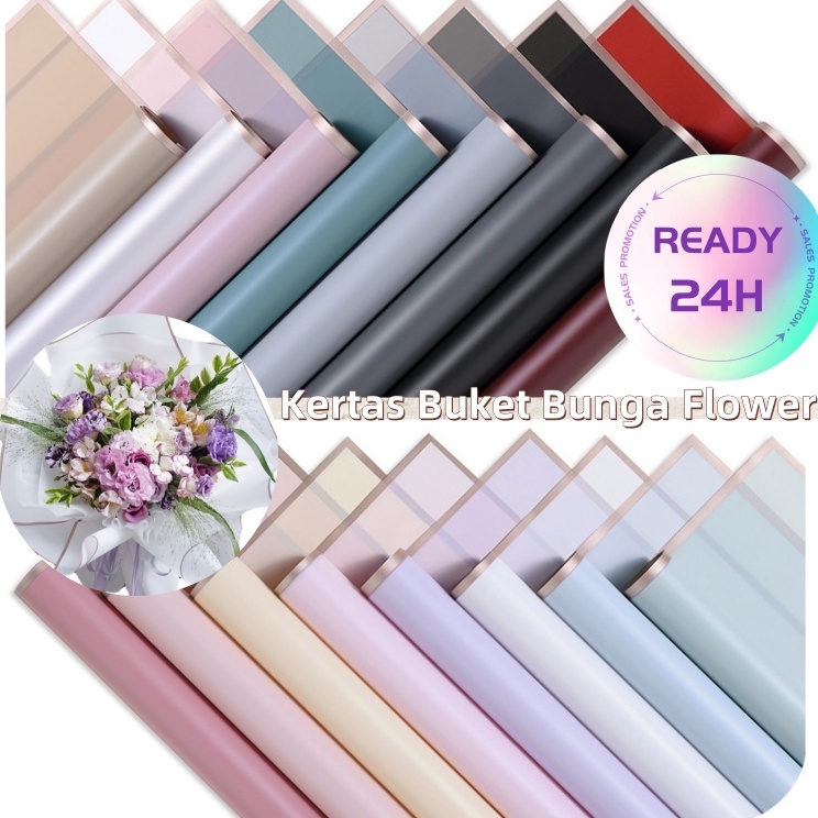 

Garansi Hemat COD2 PCS Cellophane Rose Gold Frame Border Kertas Buket Bunga FlowerKertas Buket Korea Bunga FlowerBuket Bunga Cellophane Florist Goldline