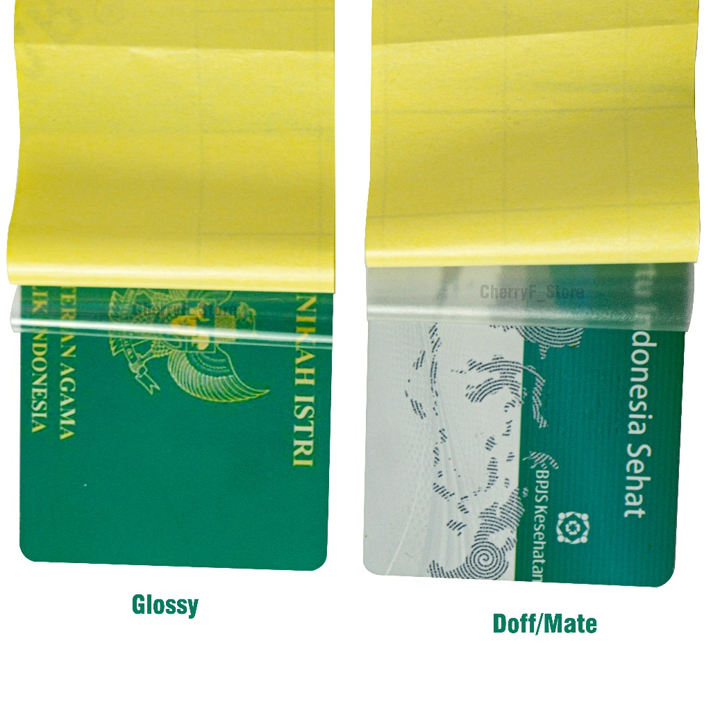 

Anti Gores Bening Transparant untuk pelapis SIM KTP ATM BPJS Glosy dan Doff STIKER TRANSPARANT