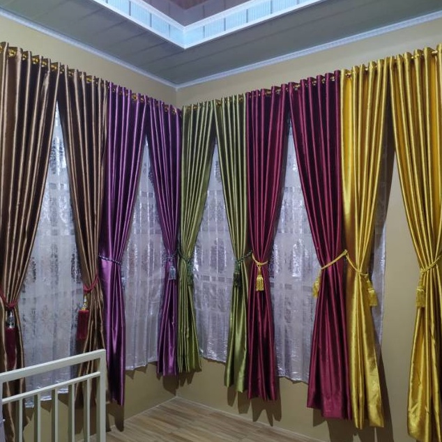 Gorden Hordeng ackout Polos Emboss minimalis mewah dan cantik