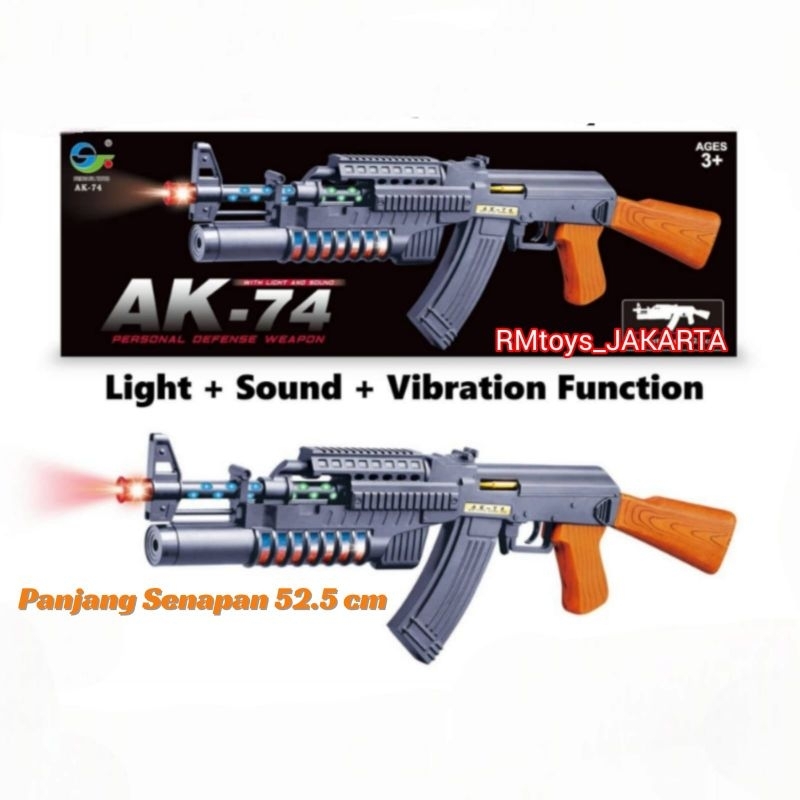 Mainan Anak Tembakan A301 Ada Suara Tembakan Bergetar Lampu Warna dan Bagian Depan Bisa Maju Mundur