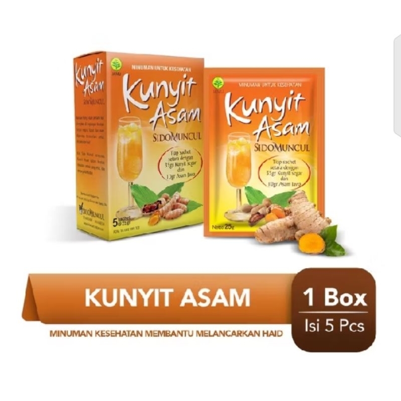 

SIDOMUNCUL Kunyit Asam KEMASAN BOX isi 5pcs @25gr