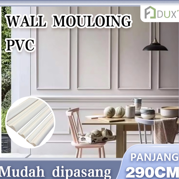 DUX Wall Moulding LAIV PVC Putih  List Dinding  Lis ProfilWall Moulding Tempel