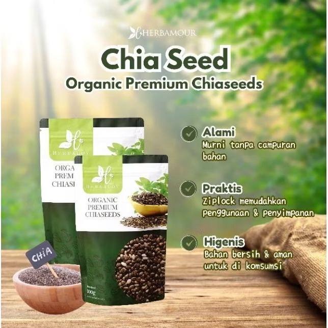 

HERBAMOUR BLACK CHIA SEED ORGANIC PREMIUM UNTUK DETOKS LEMAK DIET ALAMI