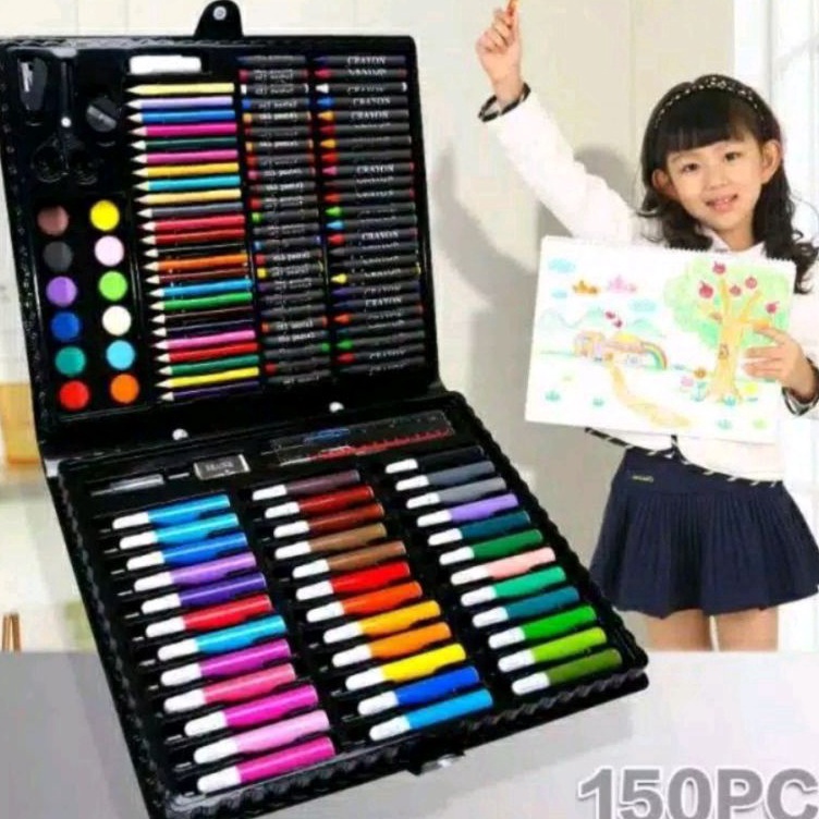 

Serbu Kejutan 15Pcs Crayon Set Art Set Isi 15 Pcs Pensil Warna Set Anak Crayon Full Set Alat Lukis