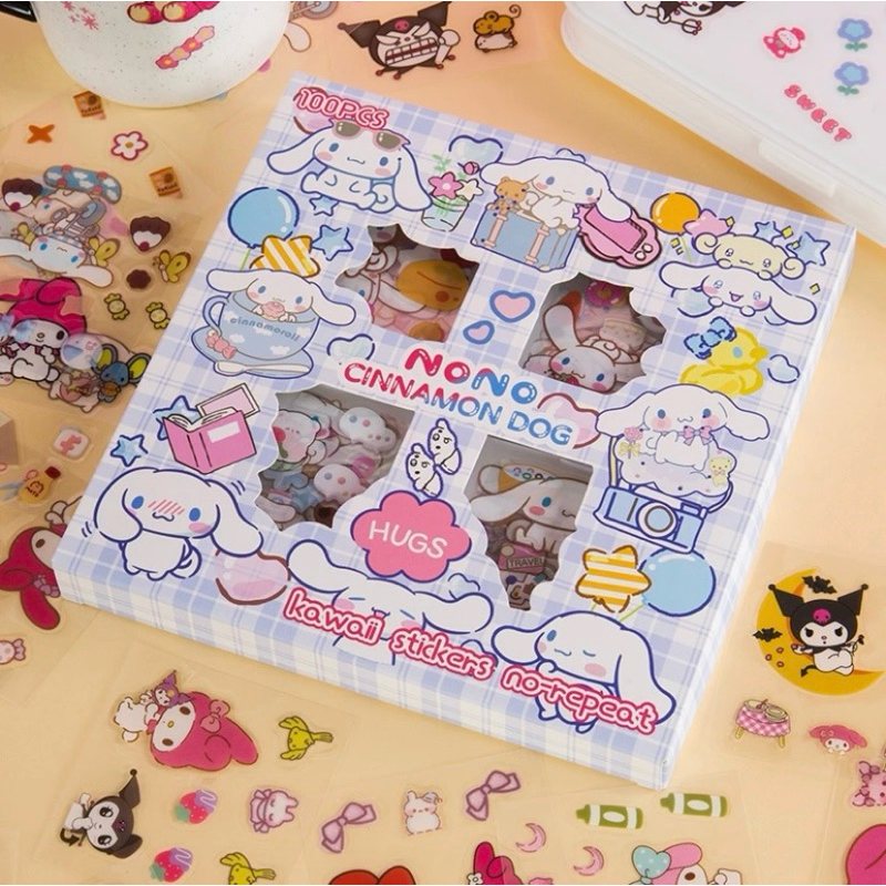 

stiker lucu 2D sanrio karakter 100pcs