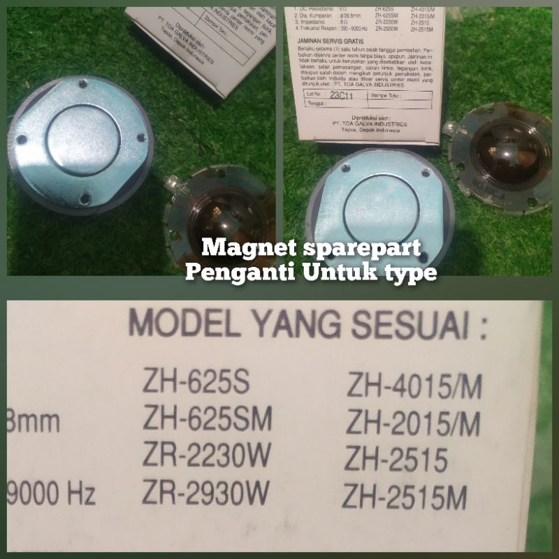 Magnet sparepart corong speaker ZH625ZH4015 ZH2015 ZH2515