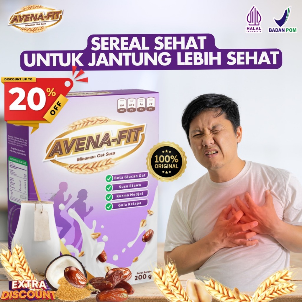 

Avena-Fit - Menu Sarapan Sehat Oat Susu Solusi terbaik Untuk Kesehatan Jantung Anda BPOM Original D