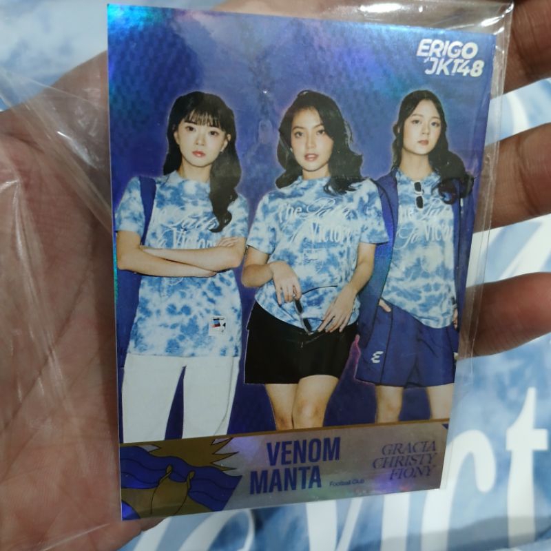 Photocard Team Blue Gracia, Fiony, Christy Erigo x JKT48