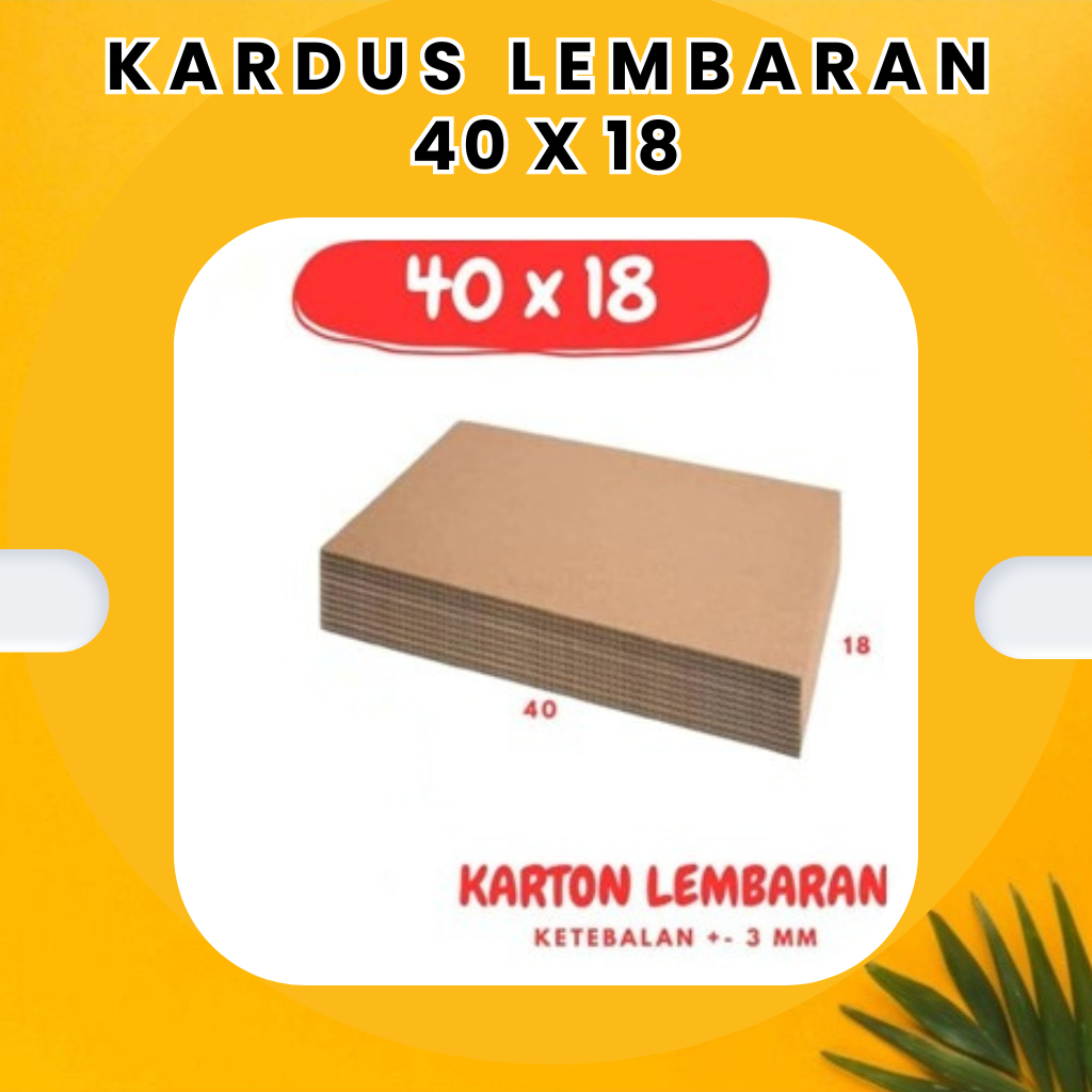 

Sheet 40x18 / 40x15 Kardus Lembaran Polos Single Wall Packing Karton Coklat Warna