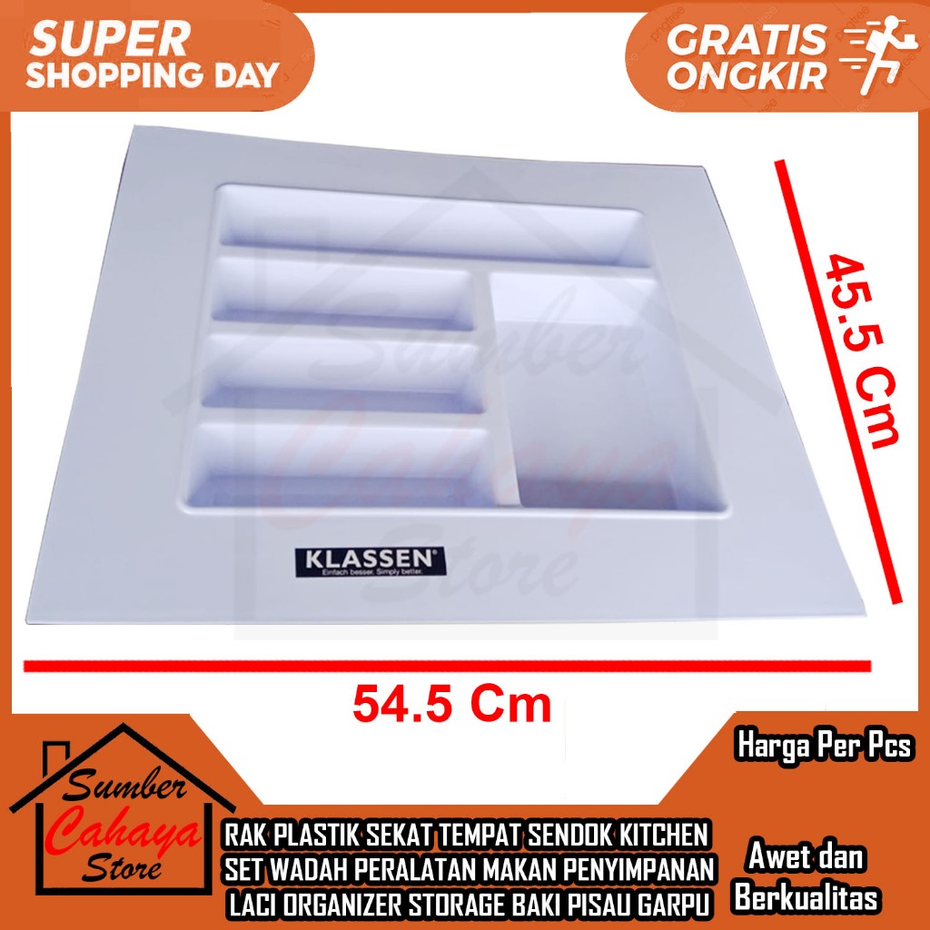 Kitchen Set Drawer Rak Sekat Laci Sendok Garpu  Tempat Penyimpanan Wadah Peralatan Makan Alat Masak 