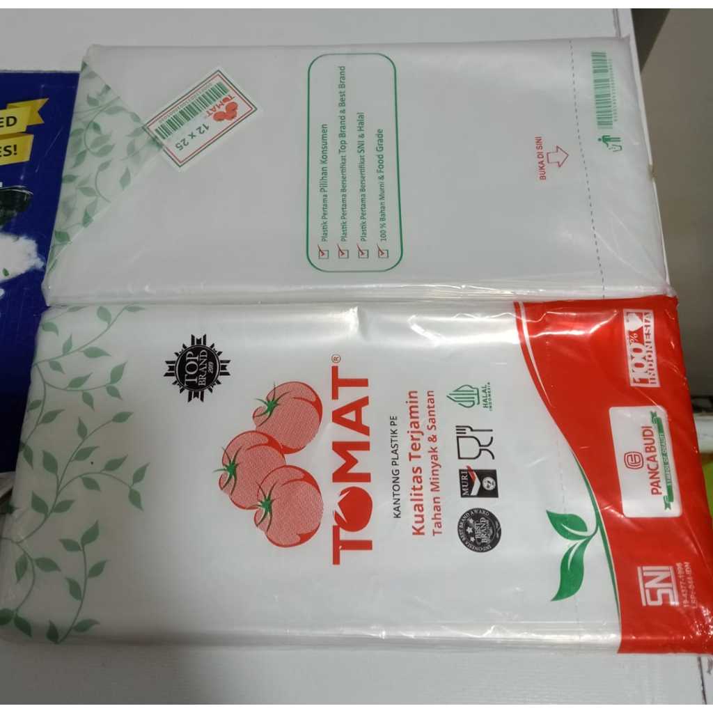 KANTONG PLASTIK PE TOMAT 12 X 25