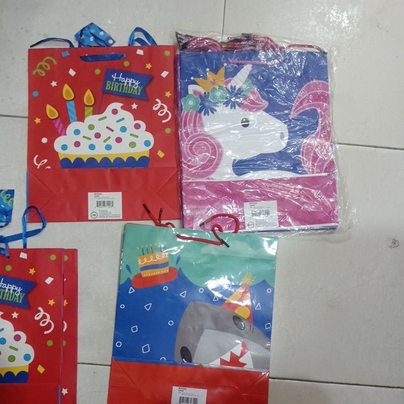 

paperbag unicorn shark karakter anak sedang