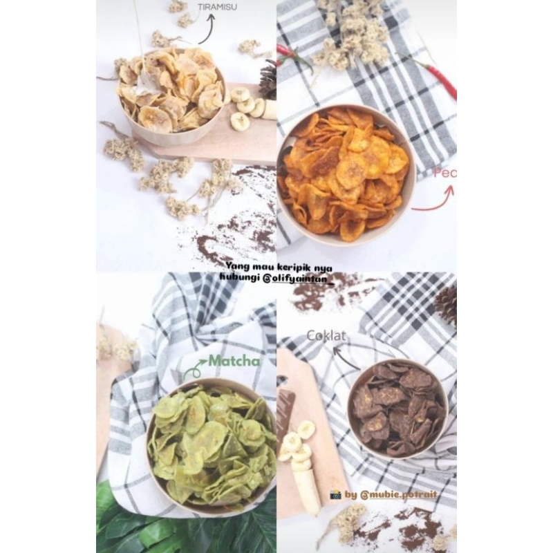 

Keripik Pisang Varian Rasa. Kemasan 100gram