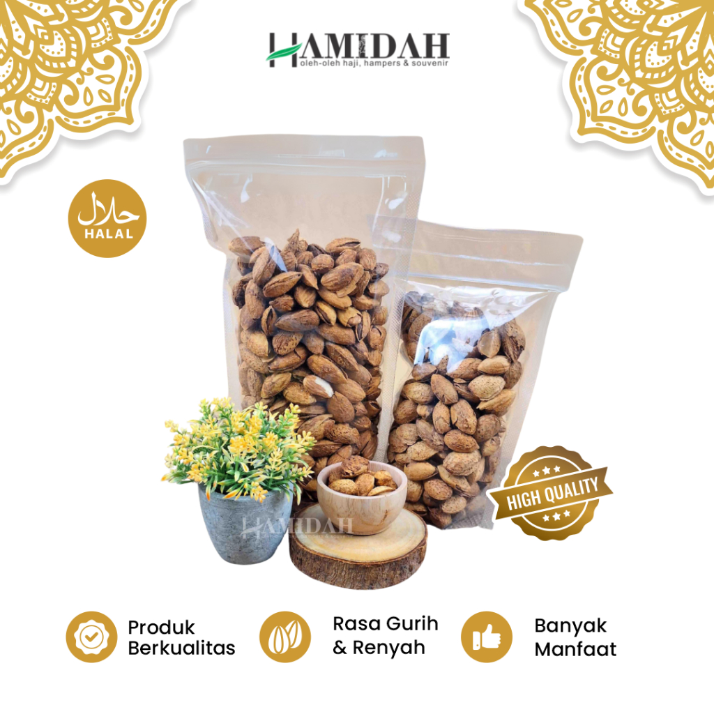 

Kacang Almond Roasted Premium Kupas Panggang Hampers Oleh Oleh Haji Souvenir Umroh