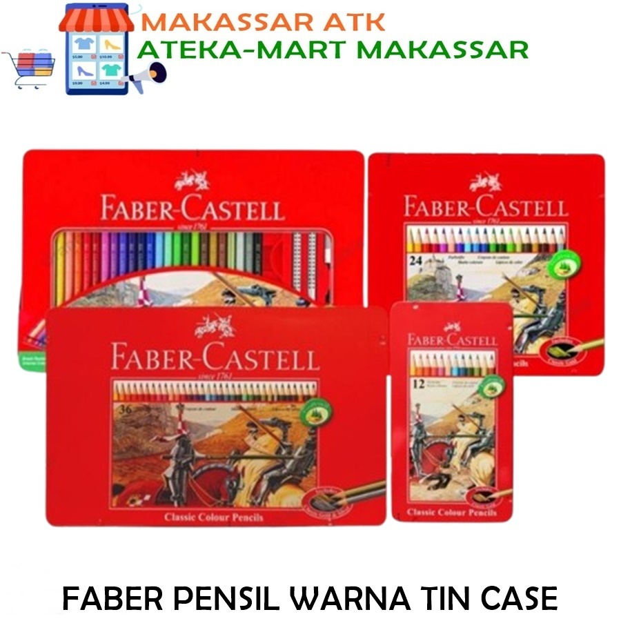 

[1SET] FABER CASTELL PENSIL WARNA CLASSIC TIN CASE 12 24 36 48