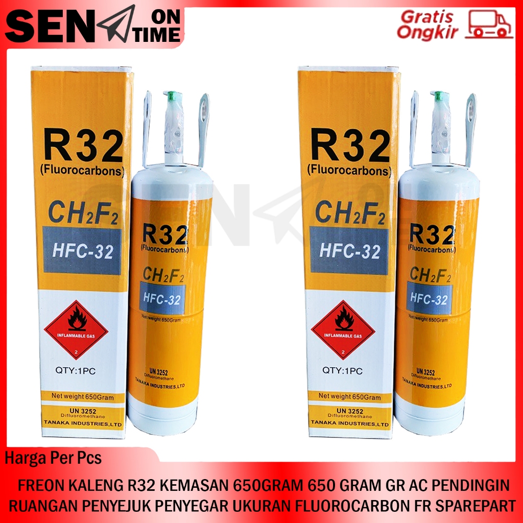 Tanaka  Fluorocarbon Fr Sparepart Freon Kaleng R32 Kemasan 650gram 650 Gram Gr Ac Pendingin Ruangan 