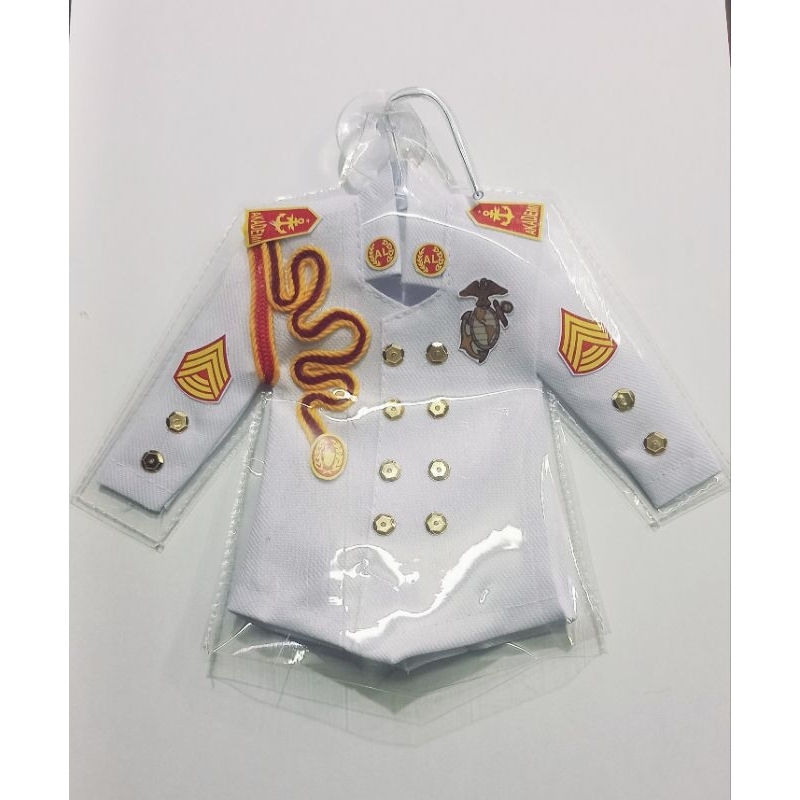 Gantungan kaca mobil Miniatur Baju TNI AL putih