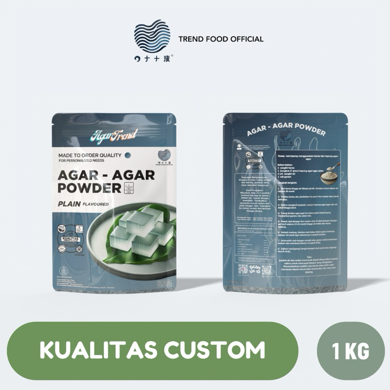 

TrendFood Official Custom Agar-Agar Powder 1KG, Tepung agar-agar custom
