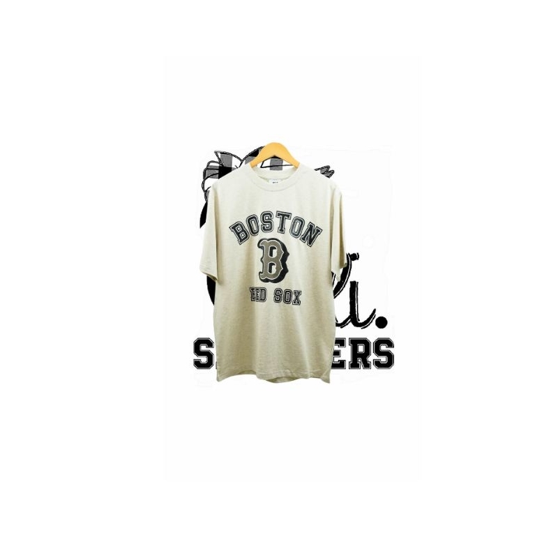 MLB BOSTON REDSOX VARSITY TEE OATMEL