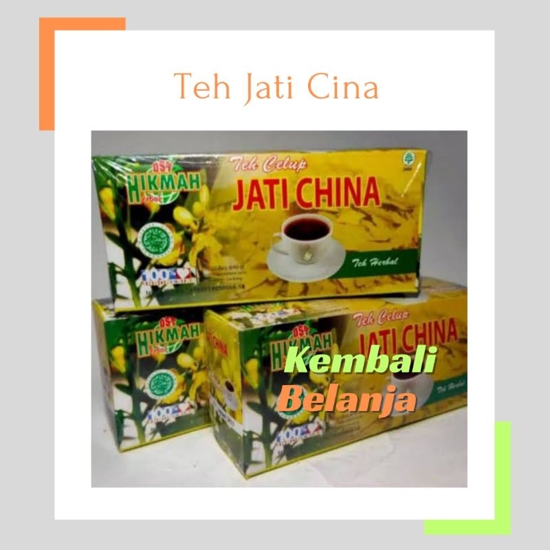 

Teh Celup Jati Cina Hikmah/ Teh Jati Cina Hikmah/ Teh Jati Cina Isi 20 Tea Bag/ Teh Celup Pelangsing/ Teh Diet/ Teh Peluntur Lemak