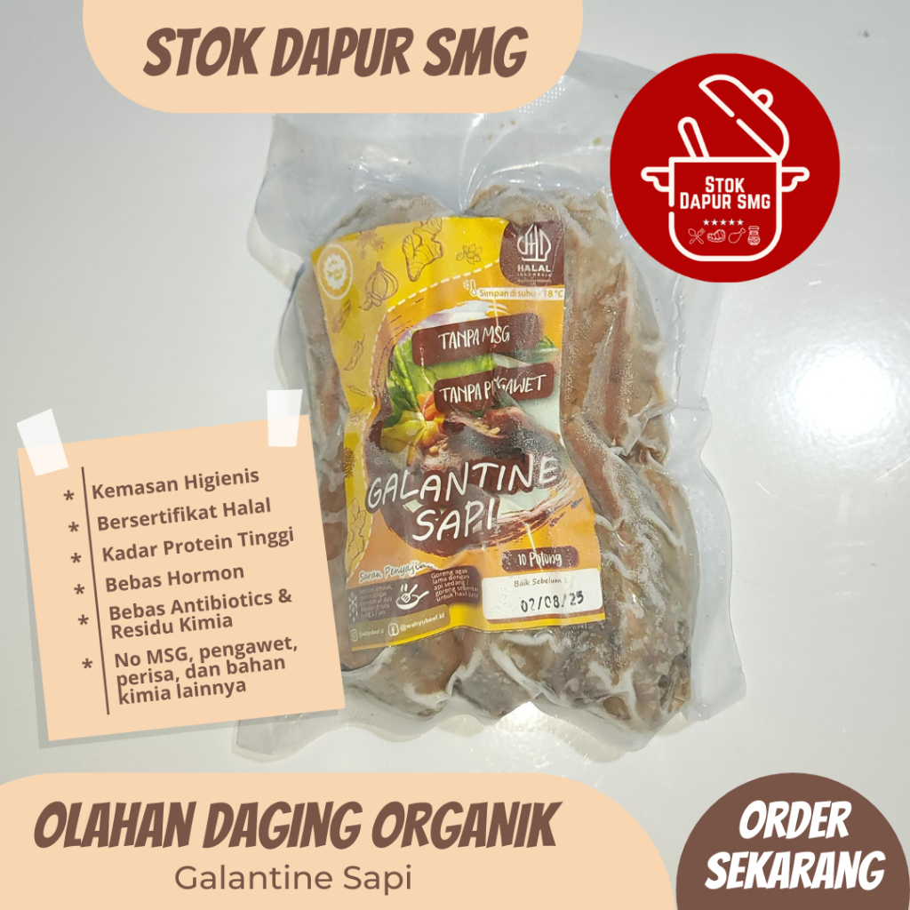 

Wahyu Beef Galantine Galantin Sapi Organik Premium Frozen