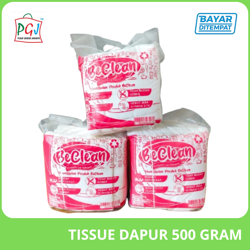 PGJ - BECLEAN Tissue Dapur Bisa Dicuci Murah Promo 500 Gram / Tisu Kompor Meja Makan Mudah Menyerap 