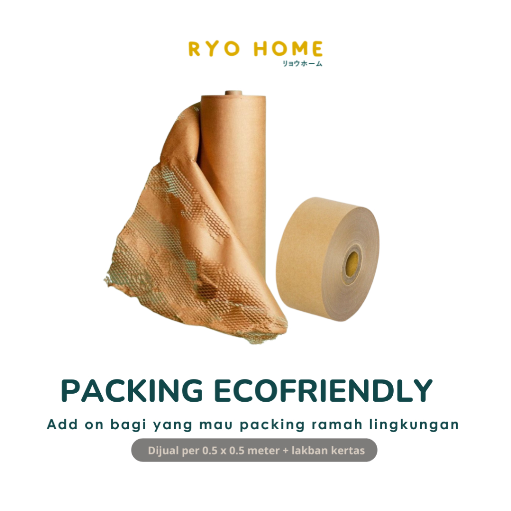

Ryo Home - Change to Eco friendly Pack Ramah Lingkungan - Honeycomb Bubble & Lakban Kertas